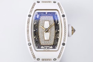 Relojes de Moda Elegantes y Lujosos de Alta Gama con Diseño de Diamantes en Forma de Barril de Cerámica Mecánica - Product Image 3