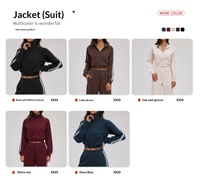 Ensemble décontracté et confortable 2 pièces transfrontalier respirant à couleurs contrastées, pull et pantalon taille haute ample et long