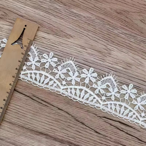 Zèle mariage coeur vérifier dentelle Teim mariée Crochet poitrine dentelle coupe broderie ourlet Kace garniture pétoncle Polyester lacets de chaussures - Product Image 6