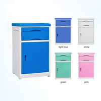 Armoire de chevet ABS pour hôpital avec tiroir et rangement à porte pour chambre de patient en salle d'hôpital