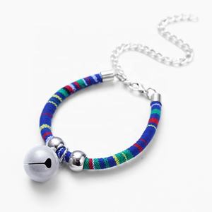 <span class=keywords><strong>Collar</strong></span> para Perro y Gato Hecho a Mano, Moderno, Elegante, Suave, Brillante, Estilo Japonés, con Campana, Diseño Sólido - Product Image 6