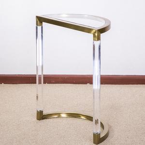 HOMESWEET Folding Cheap Acrylic Metal <strong>Gold</strong> Side <strong>Table</strong> and Coffee <strong>Table</strong> <strong>Bedside</strong> Acrylic End <strong>Table</strong> - Product Image 5
