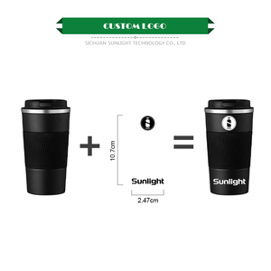 Siyah kahve fincanı Best Seller kahve kupa paslanmaz çelik yalıtımlı Drinkware Tumbler araba için Led sıcaklık ekran kapağı ile - Product Image 5