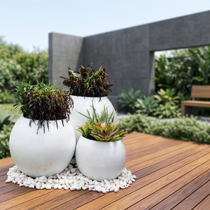Premium Fiberglass Flower Planter Decorative Plant <b>Pot</b> <b>Large</b> Outdoor Indoor Garden Container for Home Patio Balcony Office Hotel - Product Image 1