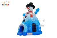Maison de rebond gonflable sur le thème de Noël vente commerciale loyer maison enfant cadeau vente en gros enfants divertissement attraction d'hiver