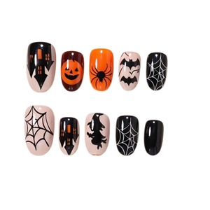 <span class=keywords><strong>Uñas</strong></span> postizas de lujo para Halloween, con forma de almendra, longitud media, tono cálido, suaves y delicadas, en polvo <span class=keywords><strong>amarillo</strong></span> dulce con efecto ombré, perfectas para uso transfronterizo. - Product Image 5