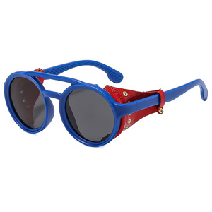 Punk <b>Round</b> <b>Sunglasses</b> Full Rim UV400 Protection Unisex Adult Sun Glasses - Product Image 3