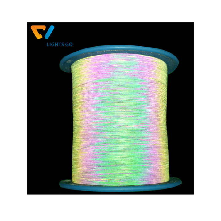 Double Side Rainbow Reflective Yarn for High Visibility
