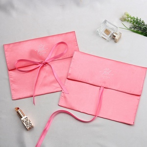 Wholesale Luxury High-Quality Logo Printed <b>Gift</b> <b>Envelope</b> Satin Bag for Handbag Silk <b>Envelope</b> Bust Pouch - Product Image 2