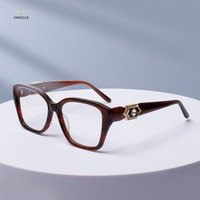 Hecho en China Accesorios de moda Acetato Gafas de gran tamaño Acetato Marcos ópticos