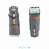 Connecteur de prise femelle XLR 5pin à adaptateur de bornier à vis 3pin pour câble d'éclairage DMX512 de connexion de fil