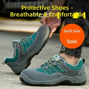 Chaussures <span class=keywords><strong>de</strong></span> sécurité basses unisexe <span class=keywords><strong>de</strong></span> haute qualité avec embout en acier, tendance, respirantes, protectrices, imperméables et antidérapantes pour le travail en usine - Product Image 3