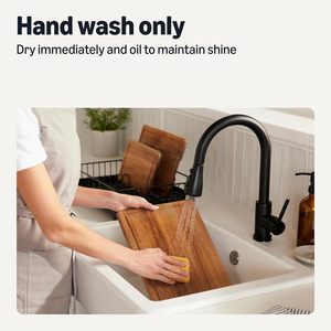 Juego de 3 tablas de cortar de madera de acacia con ranuras para jugos y asas integradas, aptas para carne, <span class=keywords><strong>queso</strong></span> y frutas - Product Image 4