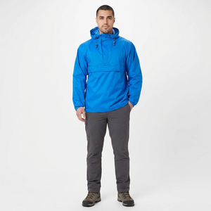 Men's Hooded Windproof Windbreaker with Zipper Closure <b>Canvas</b> Fabric Slim Fit Vintage Style - Product Image 1