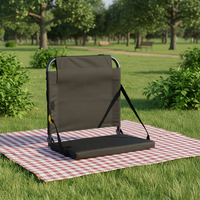 Chaise pliante légère et portable pour le camping, la pêche, la plage, le stade, imperméable, anti-salissure, avec structure en fer
