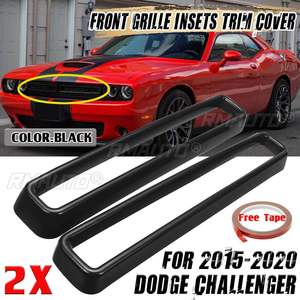2 pièces de garnitures décoratives pour calandre avant de voiture, compatibles avec Dodge Challenger 2015 2016 2017 2018 2019 2020 - Product Image 1