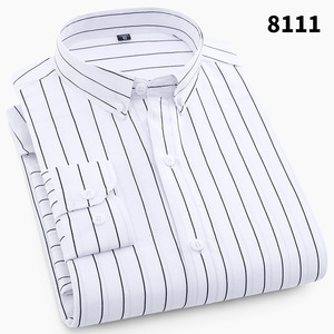 2022 Cute <strong>Peached</strong> Stripe Printed Men's Long Sleeve Check Print Casual <strong>Shirts</strong> - Product Image 4