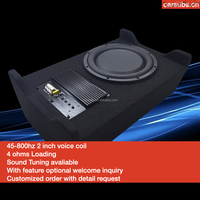 Subwoofer de voiture actif 10 pouces, 300W RMS, SVC 4 Ohm, avec amplificateur intégré, basses profondes et puissantes, caisson de basses slim pour voiture