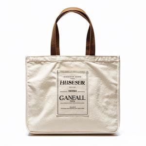 Sac fourre-tout en toile de coton personnalisé avec logo, grande capacité, avec poche et fermeture éclair, sac fourre-tout en toile de coton pour le shopping - Product Image 6