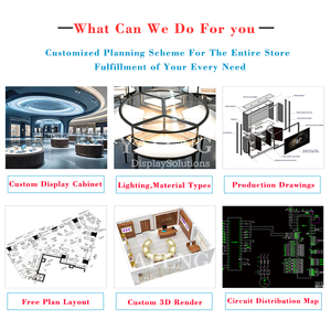 Tùy chỉnh thực hiện đồ trang sức vàng Showcase thời trang tường bằng gỗ tủ kính với LED chiếu sáng nhà sản xuất hiển thị trường hợp - Product Image 3