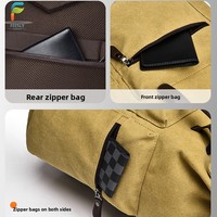 Sac à dos étanche pour ordinateur portable sac à dos durable de grande capacité sac d'école décontracté de style vintage pour les étudiants quotidien