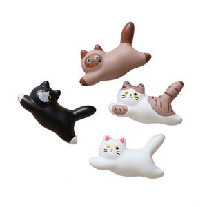 Aimant de réfrigérateur chat mignon, aimant créatif en résine, accessoires décoratifs DIY stéréo, grand autocollant magnétique chat - Product Image 1