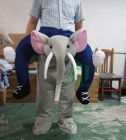 Costume de Cosplay de noël d'éléphant, pantalon magique de fausses jambes de père noël pour femme et homme