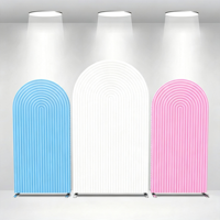 Ensemble de 3 housses d'arche en aluminium personnalisées pour support de mariage portable