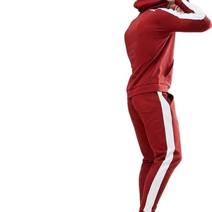 Dernières tendances de la mode, design tendance, logo personnalisé, survêtements en molleton de coton avec bande latérale. - Product Image 2