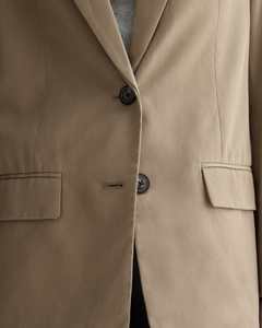 Chaqueta Blazer Casual de Trabajo para Mujer, Talla Grande, Color Caqui, Tela Ligera, Cierre de Botón, con Bolsillos - Product Image 5