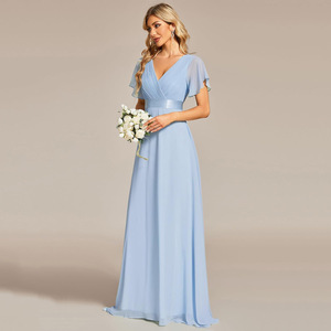 Robe <span class=keywords><strong>de</strong></span> soirée dos nu en mousseline <span class=keywords><strong>de</strong></span> soie <span class=keywords><strong>de</strong></span> haute qualité pour femme, style vintage bohème, idéale pour les bals <span class=keywords><strong>de</strong></span> promo, mariages et demoiselles d'honneur - Product Image 5