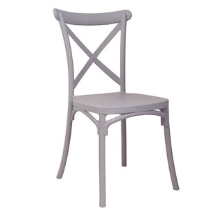 Hotel restaurant sillas tiffany modernas wedding events party banquet dining plastic stackable crossback chair plastique chaise