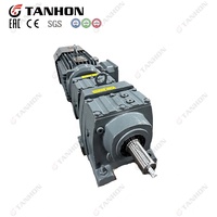 Réducteur TANHON à deux étages R47 R37 YVP3 4P, moteur à vitesse variable, rapport 2898, boîte de vitesses hélicoïdale en ligne à bride M1