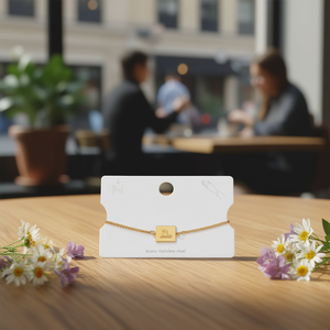 Bracciale in Acciaio Inossidabile con Ciondolo a Lettera P 12x14cm, Gioielli alla Moda - Product Image 2