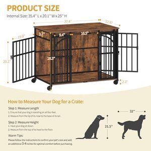 Étagère de rangement pour micro-ondes en métal et en bois de 37 pouces avec roulettes, montage mural, double niveau, robuste, brun rustique - Product Image 2