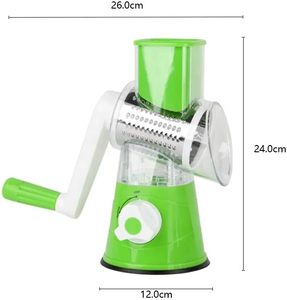 Wholesale 3 in 1 Rotary Cheese Grater Round Tumbling Box Shredder Drum Multifunctional <b>Fruit</b> & <b>Vegetable</b> Cutter With Handle - Product Image 4
