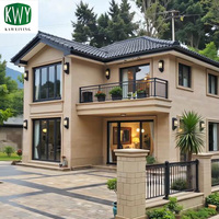 Kit de Construcción de Estructura de Acero para Villa Moderna Prefabricada con Marco de Acero de Calibre Ligero, Diseño Flexible, Galvanizado en Caliente