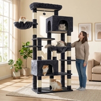 SunCharm avec hamac, mobilier moderne, centre d'activités à gratter pour grands chats, arbre à chat en bois massif