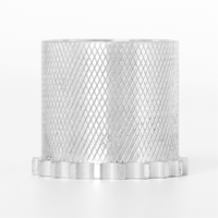Manchon cannelé diamanté en aluminium 6061 et acier inoxydable, usiné CNC, antidérapant, pour engrenages d'automatisation