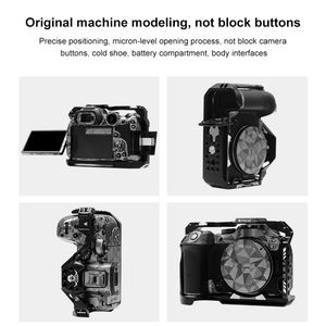 Macchina fotografica PULUZ metallo gabbia stabilizzatore Rig per <span class=keywords><strong>Canon</strong></span> EOS R7 <span class=keywords><strong>accessori</strong></span> per fotocamera - Product Image 5