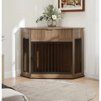 Cage pour chien en bois trapézoïdale moderne et respirante, anti-morsure, vente en gros d'usine, commandes en vrac OEM uniquement