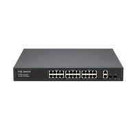 Commutateur PoE Gigabit 24 ports, un seul câble pour la transmission de l'alimentation et des données, pour l'installation de caméras IP et d'accessoires d'accès (AP)