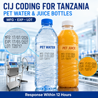 Imprimante CIJ industrielle pour le codage de la date de fabrication et de la date d'expiration des bouteilles d'eau et de jus en Tanzanie