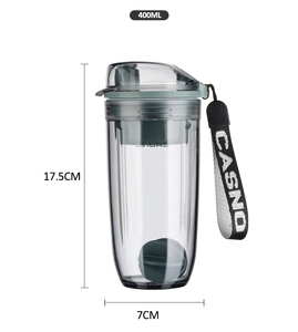 המוצרים הנמכרים ביותר בקבוקי מים סיטונאי 400 מ""ל אימון בלנדר שייקר חדר כושר בקבוקי מים חלבון - Product Image 2