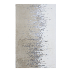 Alfombra de Baño y Tapetes de Baño Ombre de 70X120cm, Color Beige Ecru Plateado, Tejido Jacquard con Hilo de Algodón Reciclado, Marca Privada - Hecho en Turquía - Product Image 2