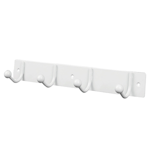Perchero de metal montado en la pared de 4 cabezales Ganchos para ropa montados en tornillos - Product Image 1