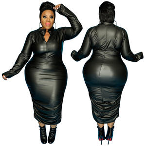 plus size leather outfit