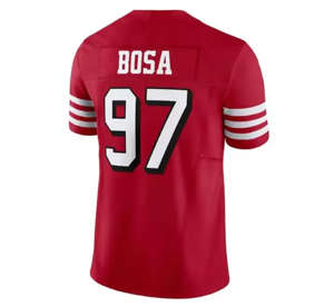 Футболка SF Team 97 Ника Боса, оптовая продажа, высочайшее качество, красная, с вышивкой, лимитированная серия VP, для футбольных матчей, с нашивкой к 75-летию - Product Image 6