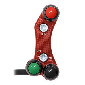 Interrupteur de guidon droit pour Ducati Panigale V4 (trous alignés) (rouge) - Product Image 1