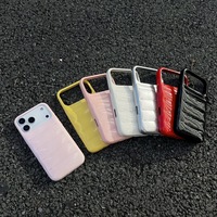 Coque de téléphone portable antichoc tendance avec strass animaux pour iPhone 17/16 Pro Max, couleur unie personnalisée pour iPhone 15/14 Pro